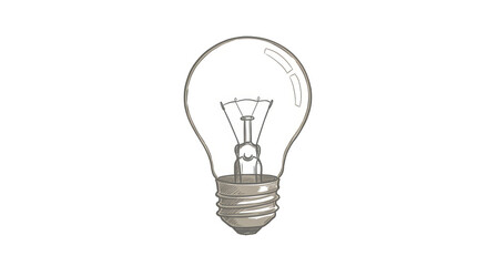 Isolated Light Bulb Pixel Art Idea for Creative Energy and Innovation