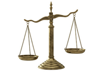 Illustration of Scales of Justice Symbolizing Legal Balance on Background