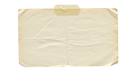 Isolated Old Blank Paper Texture Background with Adhesive Tape