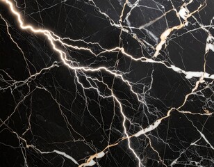 Black marble with lightning veins