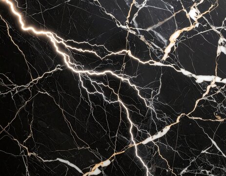 Black marble with lightning veins