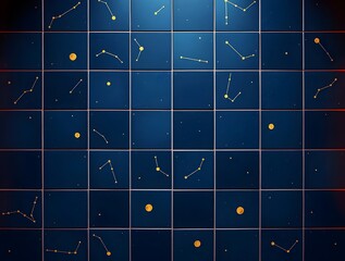 Celestial Grid: A Night Sky Mosaic