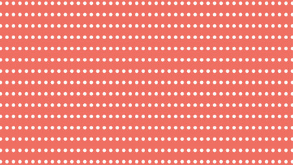 Playful coral background with clean white polka dots. Versatile vector for party, summer, and fashion designs.