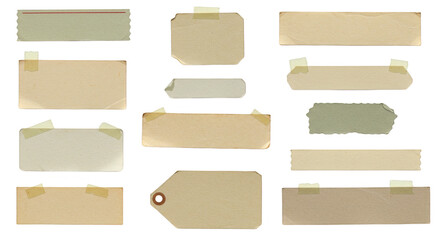 Vintage Blank Label Collection Frames Design Isolated Background