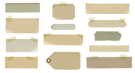 Vintage Blank Label Collection Frames Design Isolated Background