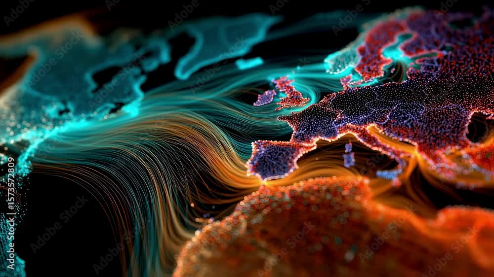 Aufkleber dynamic animation illustrating the ripple effects of technological advancements on traditional trade