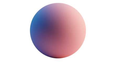 Abstract 3D Rendering of Gradient Sphere Shape Isolated Background