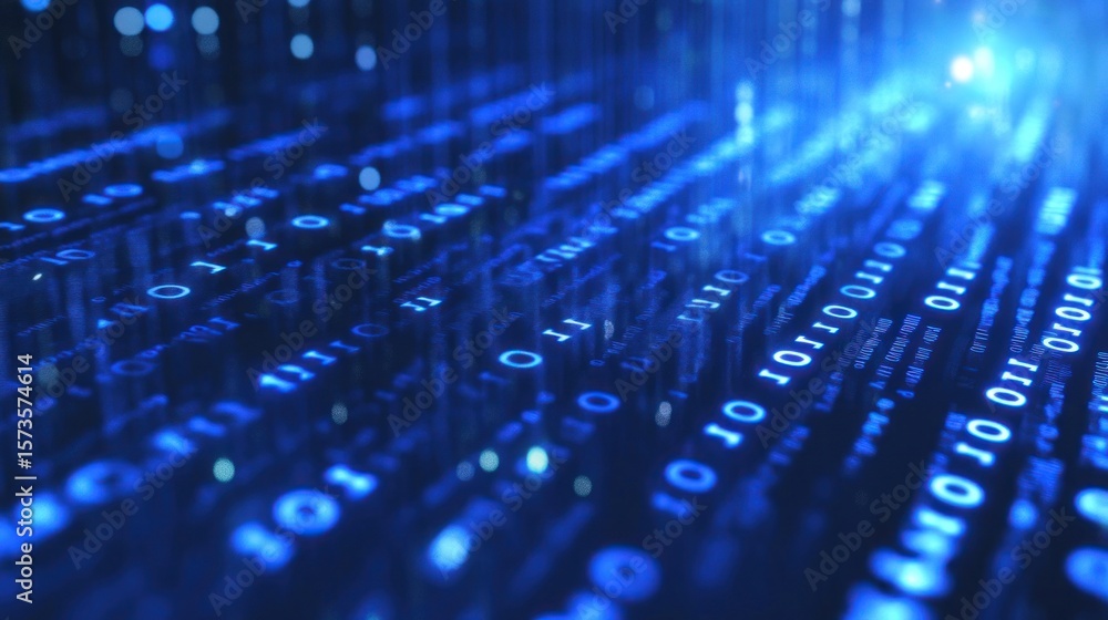 Poster abstract digital binary code