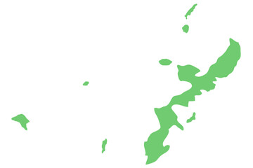 沖縄県のシルエットイラスト