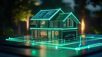 Futuristic house blueprint