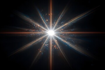 Obraz premium Colorful Stellar Explosion. Vibrant Galaxy and Nebula Light Show