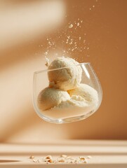 Splashing Scoop of Vanilla Ice Cream
