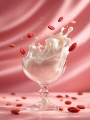 Almond tofu Splash with Goji Berries