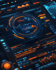 Obraz premium 3D abstract visuals and futuristic elements isolated on black, designed for versatile commercial use across technology, minimal, sci-fi, and eco concepts