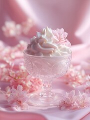 Cherry Blossom Cream Dessert