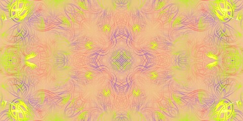 Colourful Abstract Fractal Floral Pattern Background