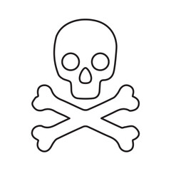 Poison line icon