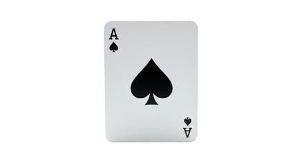 Isolated Playing Card Ace Of Spades on Transparent Background Illustration