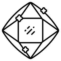 Amethyst with sparkle vector icon. Jewelry icon line style. perfect use for logo, presentation, website, and more. modern icon design outline style