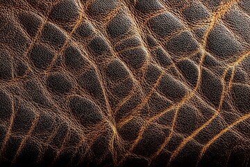 Premium Leather Texture Background. Artistic Close-Up of Natural Grain and Rich, Durable Pattern
