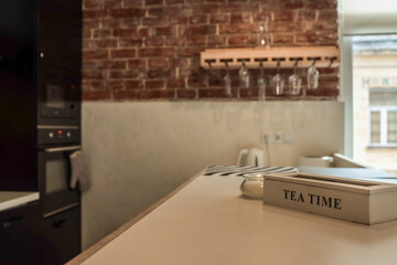 Tea box labeled 