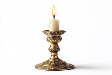 Candle holder isolated on white background