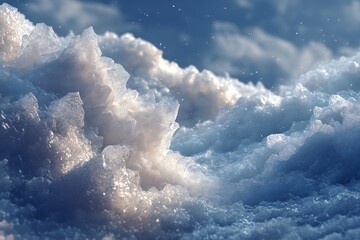 Serene Skies. A Dramatic View of Fluffy Clouds at Sunset