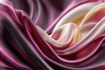 Elegant Silk Texture Background in Purple and Pink. Luxurious Flowing Fabric for Modern Interior Design