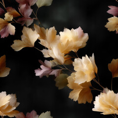 pattern leaves autumn elegant glowing