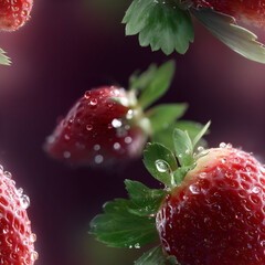 Strawberry pattern elegant silk delicious