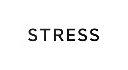 Illustration of Stress Text With Glitch Effect on Black Transparent Background