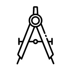 A precise and elegant drawing compass, a symbol of architectural design and creative exploration.