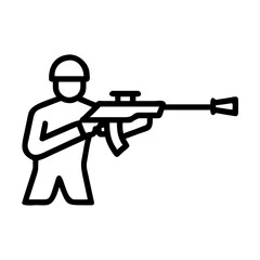 Soldier aiming rifle 