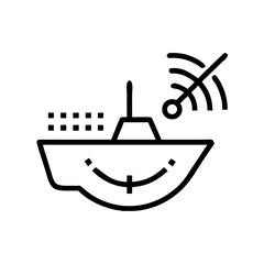 Submarine Sonar Detection Icon