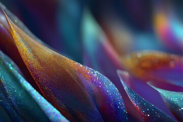 Vibrant Iridescent Waves. Abstract Colorful Texture with Luminous Fluidity and Dreamy Visuals