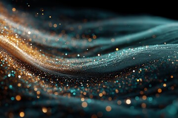 Ethereal Background Photography. Abstract Fluid Textures with Shimmering Light and Vibrant Waves