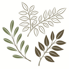 Fototapeta premium Elegant floral branch graphic design