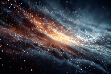 Cosmic Galaxy. Shimmering Stars in a Mystical Nebula Background - Abstract Outer Space Universe Design