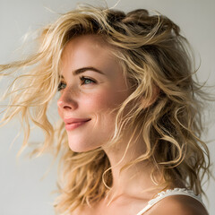 Fototapeta premium Beautiful Woman with Blonde Hair