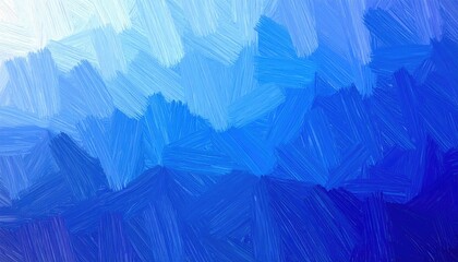 Abstract Blue Textured Background with Rough Oil Brush Strokes and Gradient Effect