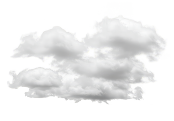 Isolated PNG of a Fluffy White Cloud Drifting Peacefully in Sky