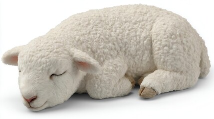 Obraz premium Sleeping lamb figurine