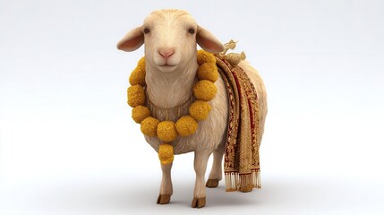 Ornate sheep decorative illustration