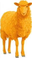 Orange sheep illustration