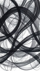 Abstract Scribble Charcoal Texture With Black Lines And White Background Depicting Artistic And Rough Design
