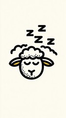 Sleeping sheep graphic