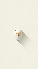 White llama figure graphic design