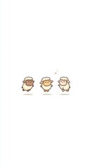 Cartoon sheep jumping image
