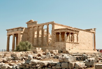 Erechtheion ancient greek temple on the north side of the Acropolis of Athens