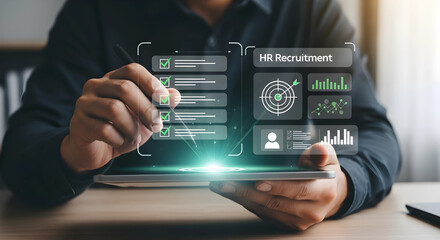 Hr Recruitment Process Checklist on Tablet